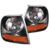 ANZO Corner Lights 1997-2003 Ford F-150 HARLEY DAVIDSON Style Corner Lights Black w/ Amber Reflector - Striker Modified