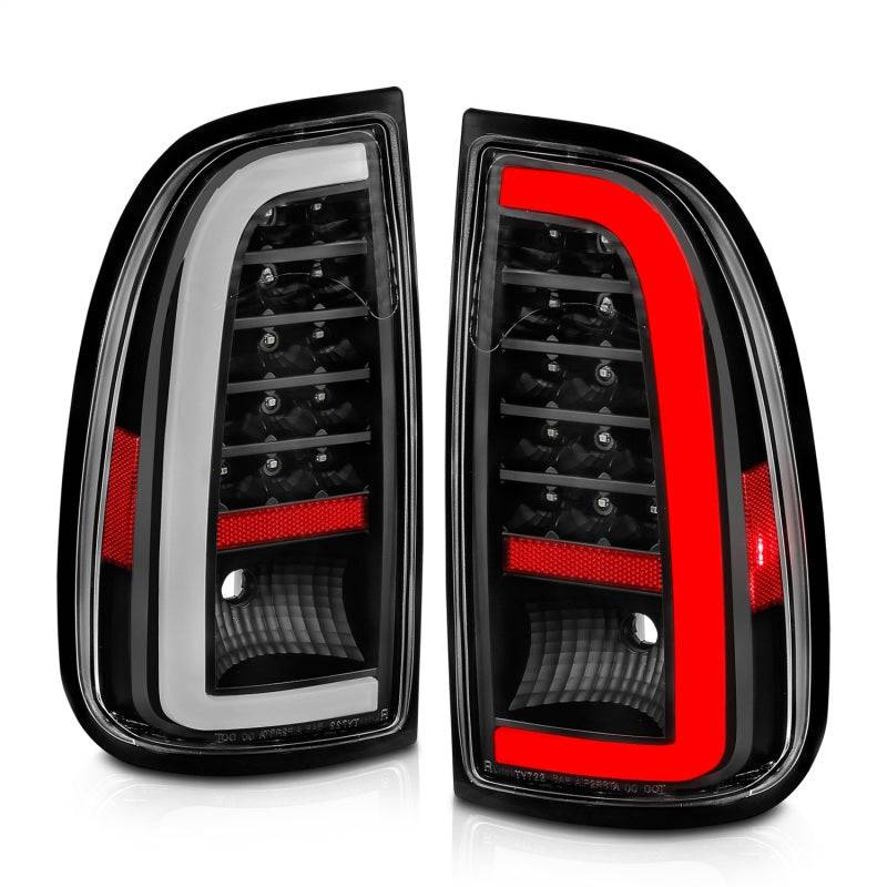 ANZO 00-06 Toyota Tundra LED Taillights w/ Light Bar Black Housing Clear Lens - Striker Modified