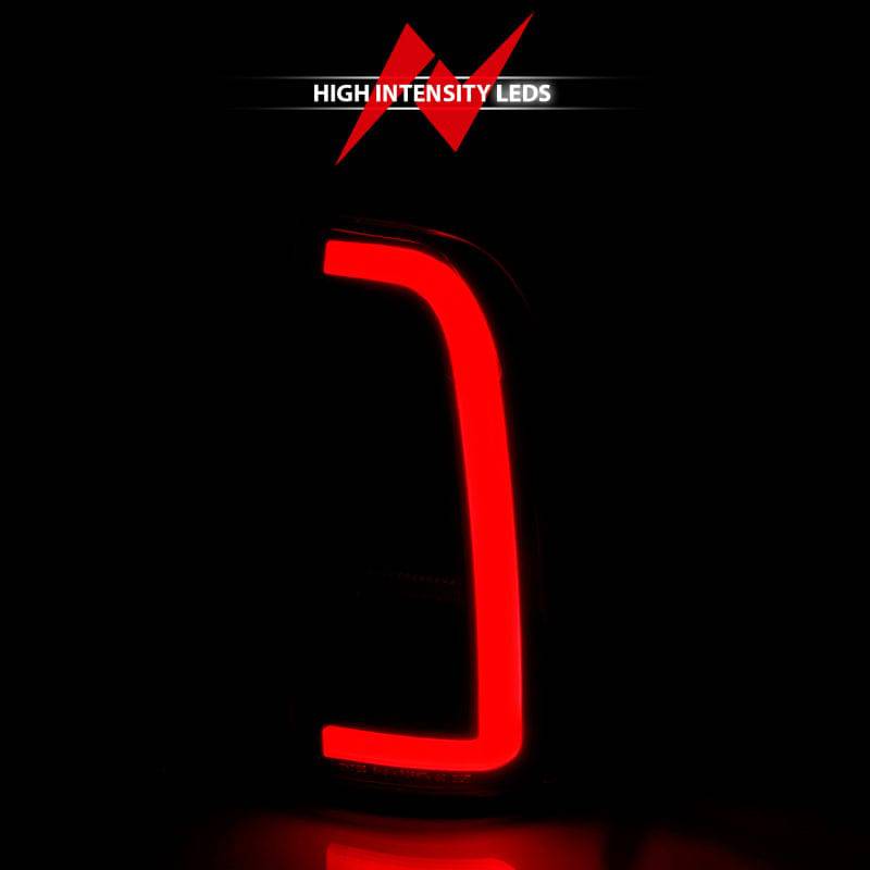 ANZO 00-06 Toyota Tundra (Std. Bed/Reg Cab) LED Taillights w/Light Bar Black Housing Smoke Lens - Striker Modified