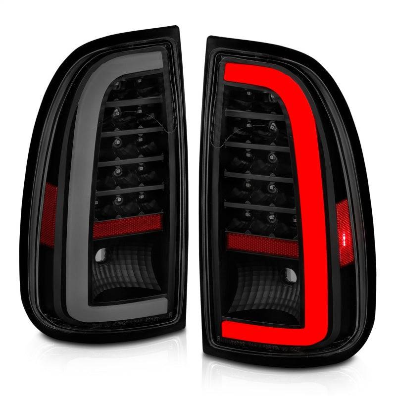 ANZO 00-06 Toyota Tundra (Std. Bed/Reg Cab) LED Taillights w/Light Bar Black Housing Smoke Lens - Striker Modified