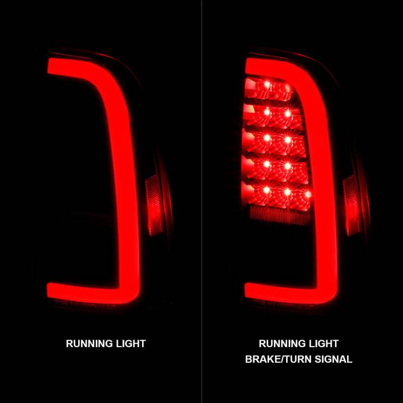 ANZO 00-06 Toyota Tundra (Std. Bed/Reg Cab) LED Taillights w/Light Bar Black Housing Smoke Lens - Striker Modified