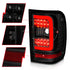 ANZO 01-11 Ford Ranger LED Taillights - Black Housing w/ Smoke Lens & Light Bar - Striker Modified