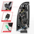 ANZO 05-15 Toyota Tacoma Full LED Tail Lights w/Light Bar Sequential Black Housing Clear Lens - Striker Modified