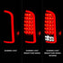 ANZO 05-15 Toyota Tacoma Full LED Tail Lights w/Light Bar Sequential Black Housing Clear Lens - Striker Modified
