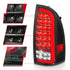 ANZO 05-15 Toyota Tacoma Full LED Tail Lights w/Light Bar Sequential Black Housing Clear Lens - Striker Modified