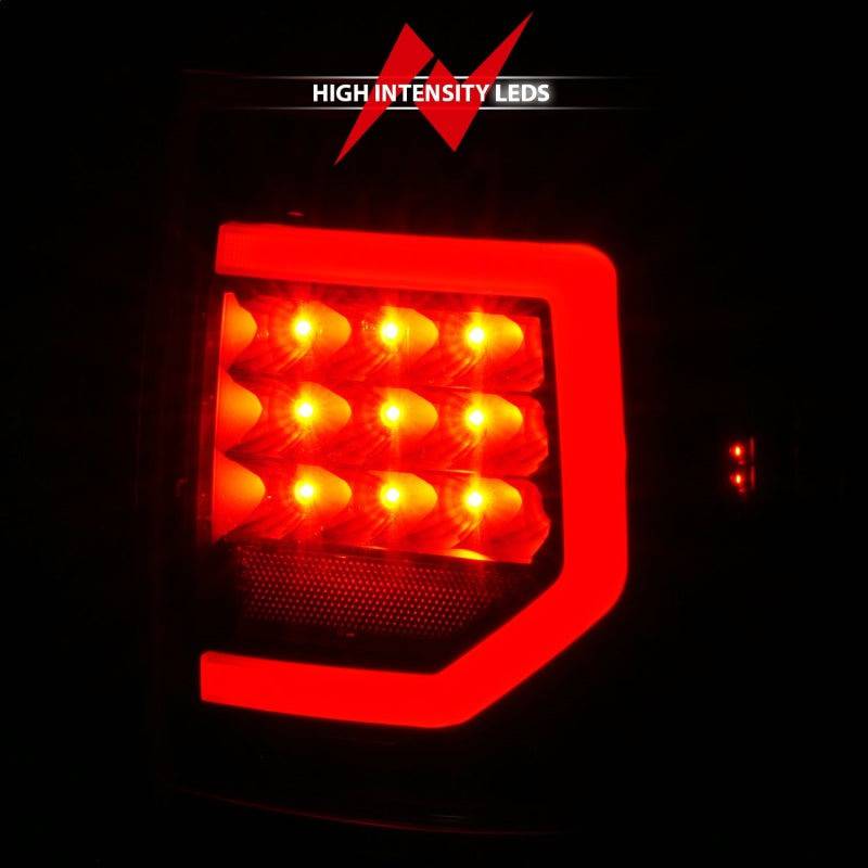 Anzo 07-11 Toyota Tundra Full LED Tailights Black Housing Clear Lens G2 (w/C Light Bars) - Striker Modified