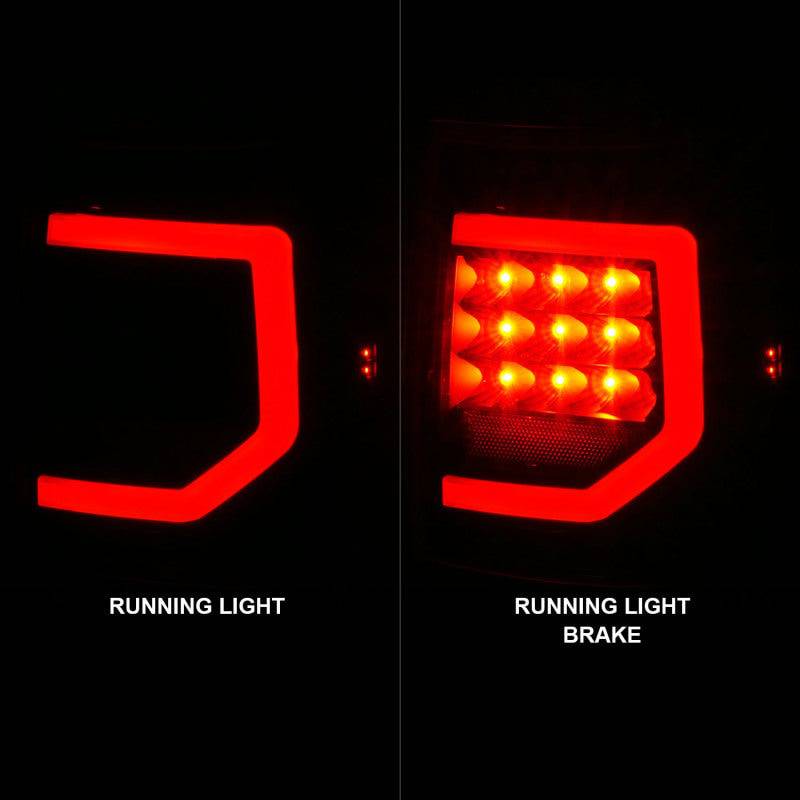 Anzo 07-11 Toyota Tundra Full LED Tailights Black Housing Clear Lens G2 (w/C Light Bars) - Striker Modified