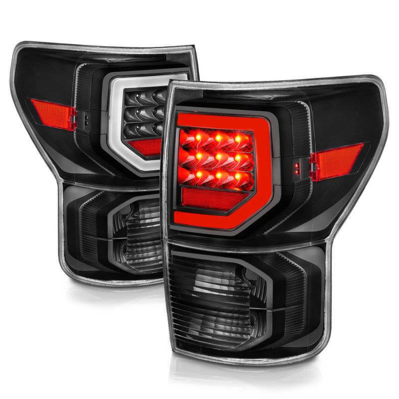 Anzo 07-11 Toyota Tundra Full LED Tailights Black Housing Clear Lens G2 (w/C Light Bars) - Striker Modified