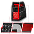 ANZO 07-17 Ford Expedition LED Taillights w/ Light Bar Black Housing Clear Lens - Striker Modified