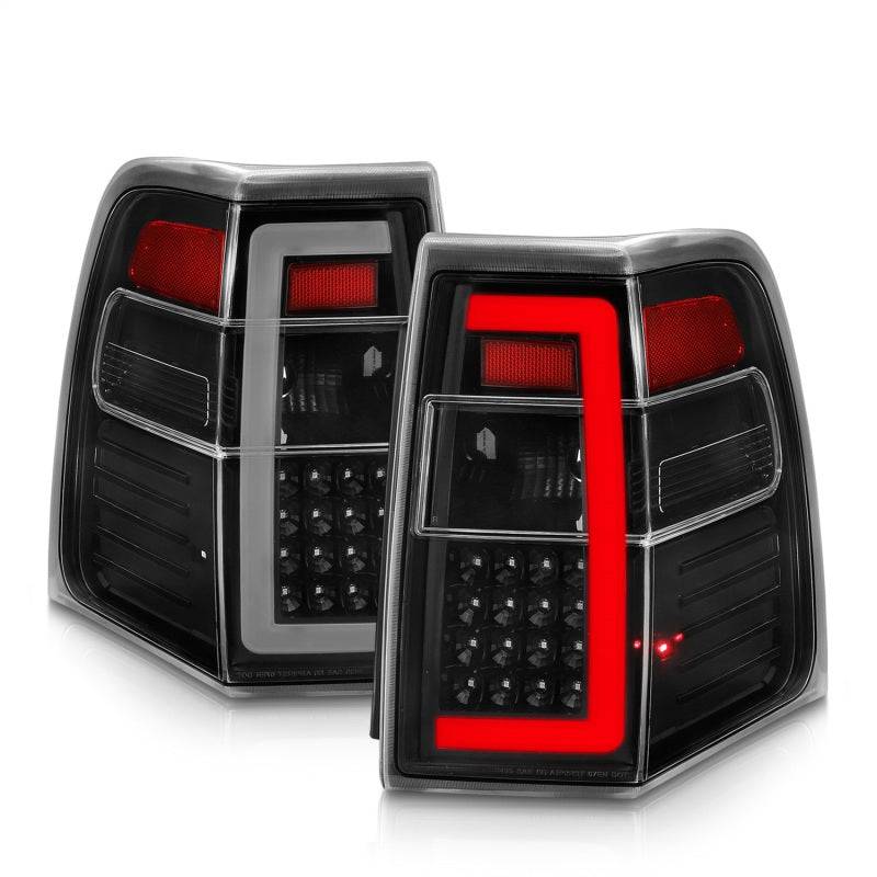 ANZO 07-17 Ford Expedition LED Taillights w/ Light Bar Black Housing Clear Lens - Striker Modified