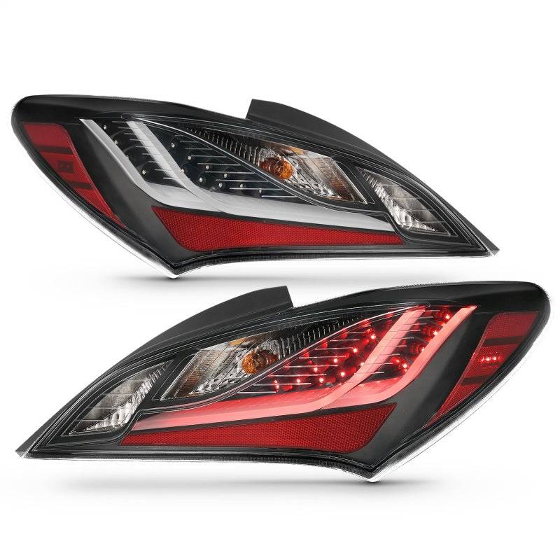 ANZO 10-13 Hyundai Genesis 2DR LED Taillights Smoke - Striker Modified