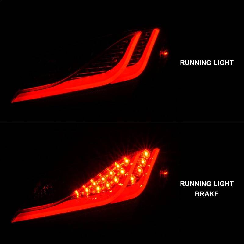 ANZO 10-13 Hyundai Genesis 2DR LED Taillights Smoke - Striker Modified