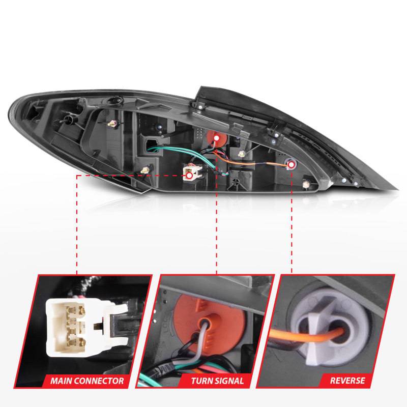 ANZO 10-13 Hyundai Genesis 2DR LED Taillights Smoke - Striker Modified
