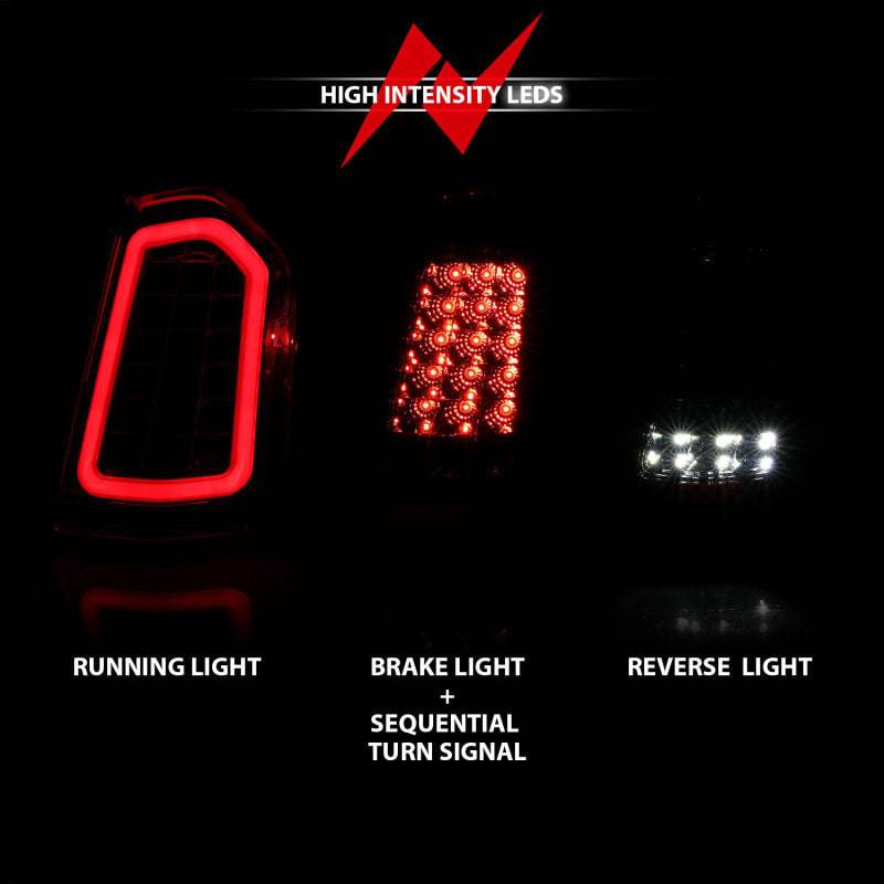 ANZO 11-14 Chrysler 300 LED Taillights Black w/ Sequential - Striker Modified