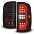ANZO 14-18 GMC Sierra 1500 Full LED Taillights Black Housing Smoke Lens (w/C Light Bars) - Striker Modified