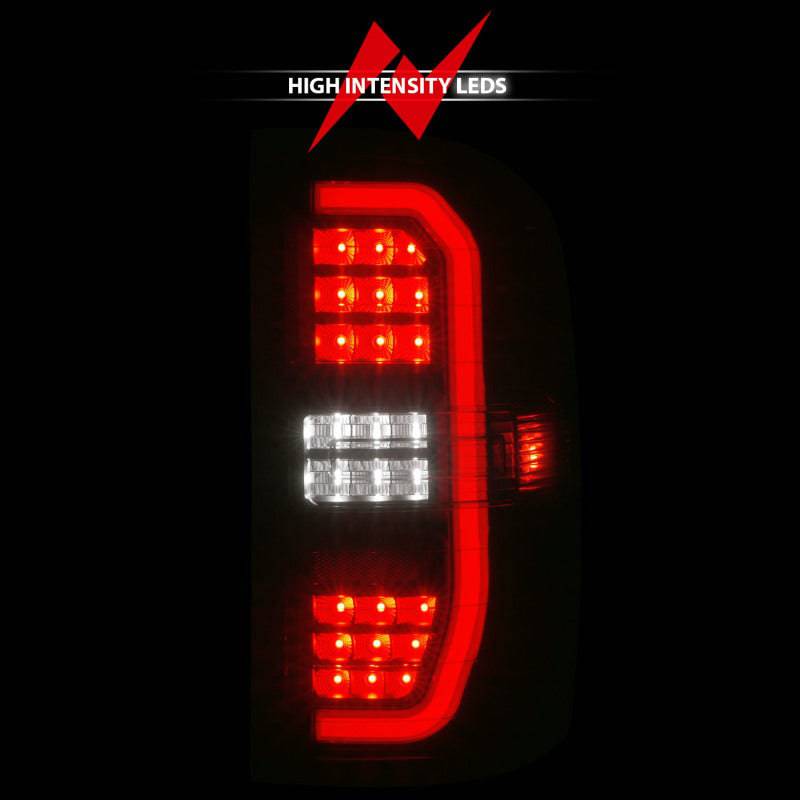 ANZO 14-18 GMC Sierra 1500 Full LED Taillights Black Housing Smoke Lens (w/C Light Bars) - Striker Modified