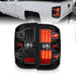 ANZO 15-19 Chevy Silverado 2500HD/3500HD (Factory Halogen Only) LED Tail Lights Black w/Clear Lens - Striker Modified