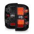 ANZO 15-19 Chevy Silverado 2500HD/3500HD (Factory Halogen Only) LED Tail Lights Black w/Clear Lens - Striker Modified