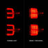 ANZO 15-19 Chevy Silverado 2500HD/3500HD (Factory Halogen Only) LED Tail Lights Black w/Clear Lens - Striker Modified