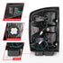 ANZO 15-19 Chevy Silverado 2500HD/3500HD (Factory Halogen Only) LED Tail Lights Black w/Clear Lens - Striker Modified