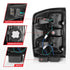 ANZO 15-19 Chevy Silverado 2500HD/3500HD (Factory Halogen Only) LED Tail Lights Black w/Clear Lens - Striker Modified