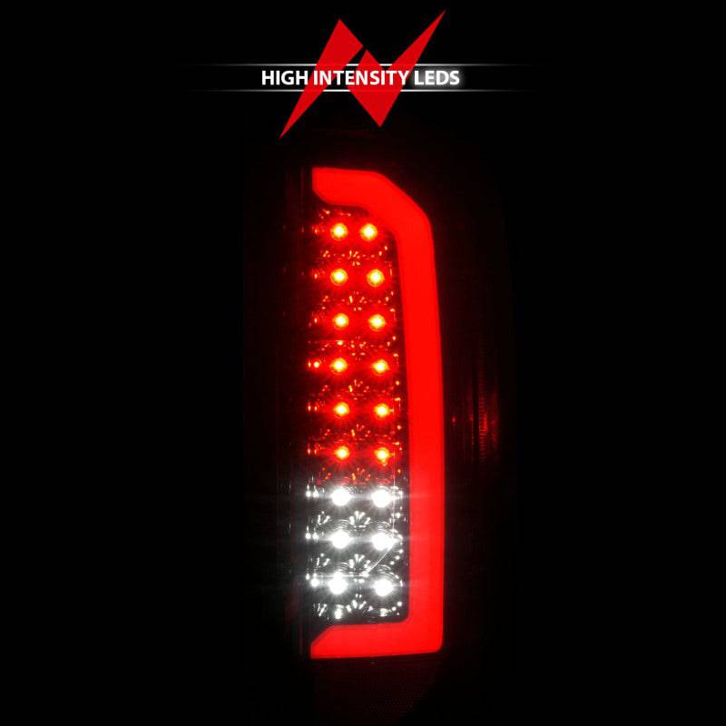 ANZO 15-21 GMC Canyon Full LED Tail Lights w/ Red Lightbar Black Housing Smoke Lens - Striker Modified