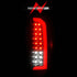 ANZO 15-21 GMC Canyon Full LED Tail Lights w/ Red Lightbar Black Housing Smoke Lens - Striker Modified