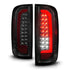 ANZO 15-21 GMC Canyon Full LED Tail Lights w/ Red Lightbar Black Housing Smoke Lens - Striker Modified