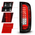 ANZO 15-21 GMC Canyon Full LED Taillights w/ Red Lightbar Black Housing/Clear Lens - Striker Modified