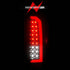ANZO 15-21 GMC Canyon Full LED Taillights w/ Red Lightbar Black Housing/Clear Lens - Striker Modified