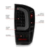 ANZO 16-21 Toyota Tacoma LED Tail Lights - w/ Light Bar Sequential Black Housing & Smoke Lens - Striker Modified