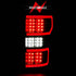 ANZO 18-19 Ford F-150 LED Taillight Black Housing Clear Lens Red Light Bar W/Sequential - Striker Modified