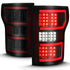 ANZO 18-19 Ford F-150 LED Taillight Black Housing Clear Lens Red Light Bar W/Sequential - Striker Modified