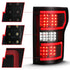 ANZO 18-19 Ford F-150 LED Taillight Black Housing Clear Lens Red Light Bar W/Sequential - Striker Modified