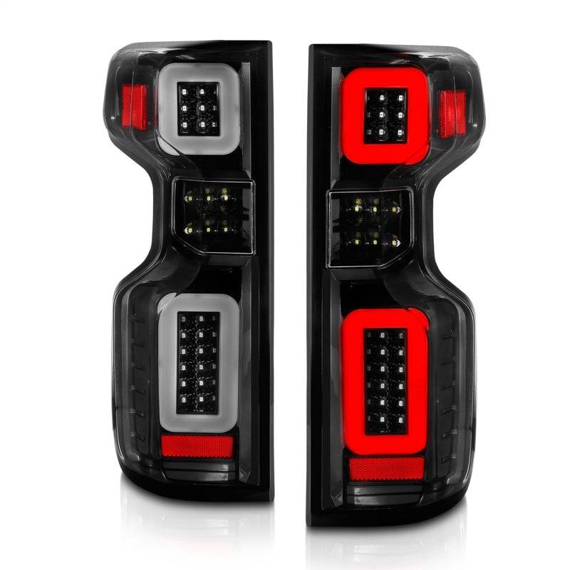 Anzo 19-21 Chevy Silverado Full LED Tailights Black Housing Clear Lens G2 (w/C Light Bars) - Striker Modified