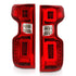 Anzo 19-21 Chevy Silverado Full LED Tailights Chrome Housing Red/Clear Lens G2 (w/C Light Bars) - Striker Modified