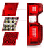 Anzo 19-21 Chevy Silverado Full LED Tailights Chrome Housing Red/Clear Lens G2 (w/C Light Bars) - Striker Modified