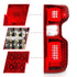 Anzo 19-21 Chevy Silverado Full LED Tailights Chrome Housing Red/Clear Lens G2 (w/C Light Bars) - Striker Modified