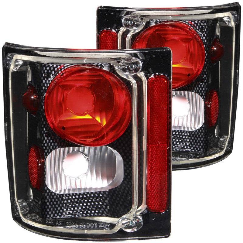 ANZO 1973-1987 Chevrolet C 10 Taillights Carbon - Striker Modified