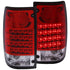 ANZO 1989-1995 Toyota Pickup LED Taillights Red/Clear - Striker Modified