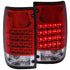 ANZO 1989-1995 Toyota Pickup LED Taillights Red/Clear - Striker Modified
