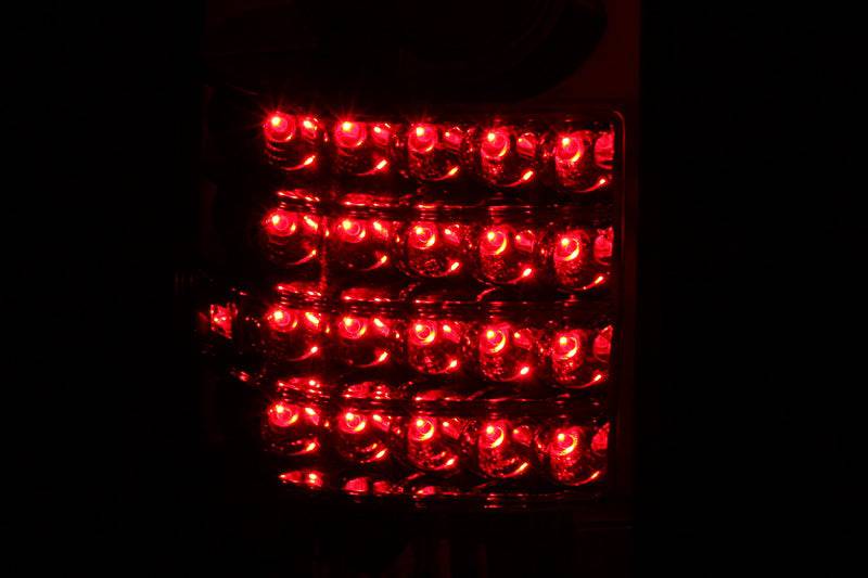 ANZO 1989-1995 Toyota Pickup LED Taillights Red/Clear - Striker Modified