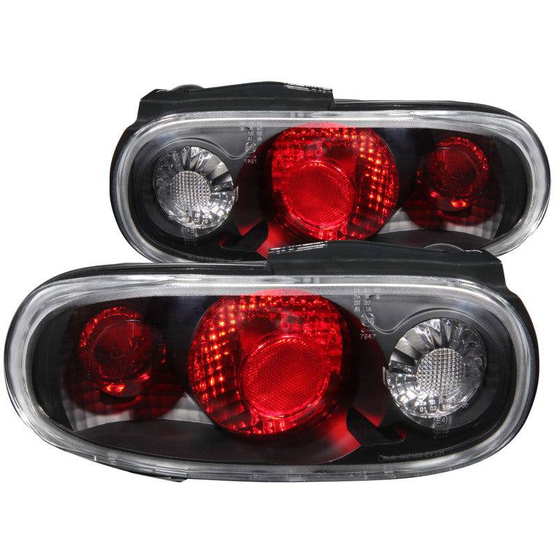 ANZO 1990-1997 Mazda Miata Taillights Black - Striker Modified