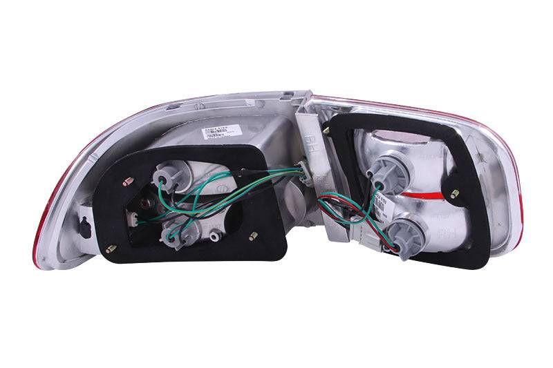 ANZO 1992-1995 Honda Civic Taillights Red/Clear - Striker Modified