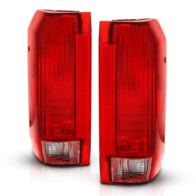 ANZO 1992-1996 Ford Bronco Taillight Red/Clear Lens (OE Replacement) - Striker Modified