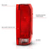 ANZO 1992-1996 Ford Bronco Taillight Red/Clear Lens (OE Replacement) - Striker Modified