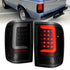 ANZO 1993-1997 Ford  Ranger LED Tail Lights w/ Light Bar Black Housing Smoked Lens - Striker Modified
