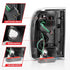 ANZO 1993-1997 Ford  Ranger LED Tail Lights w/ Light Bar Black Housing Smoked Lens - Striker Modified
