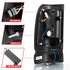 ANZO 1994-2001 Dodge Ram 1500 LED Taillights Plank Style Black w/Clear Lens - Striker Modified