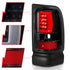ANZO 1994-2001 Dodge Ram 1500 LED Taillights Plank Style Black w/Clear Lens - Striker Modified